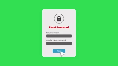 Website user interface, reset forgotten password animation Stock Footage 333326788