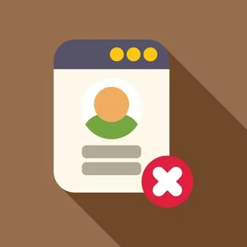Website user profile being deleted from database Illustrazione stock