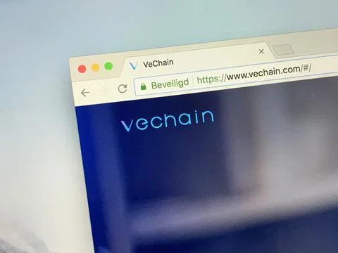 Website of VeChain Foto stock