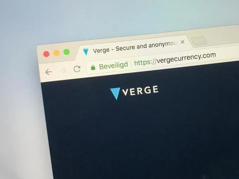 Website of Verge Currency (XVG) Stock Photos