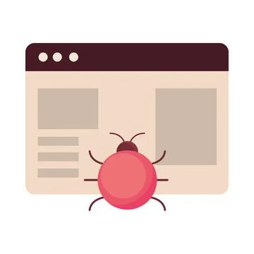 Website virus cyber fraud Illustrazione stock