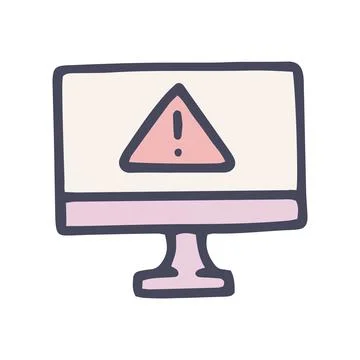 Website warning color vector doodle simple icon Stockillustratie