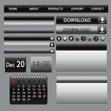 Website web design elements dark vector 스톡 일러스트