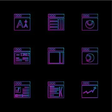 Website , web , user interface , web app , eps icons set vector Stock Illustration