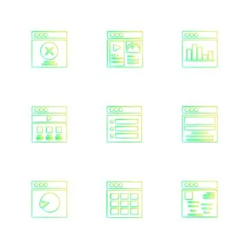 Website , web , user interface , web app , eps icons set vector Ilustración de archivo