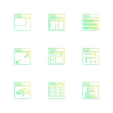 Website , web , user interface , web app , eps icons set vector イラスト素材