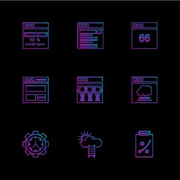 Website , web , user interface , web app , eps icons set vector Ilustración de archivo