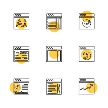 Website , web , user interface , web app , eps icons set vector イラスト素材