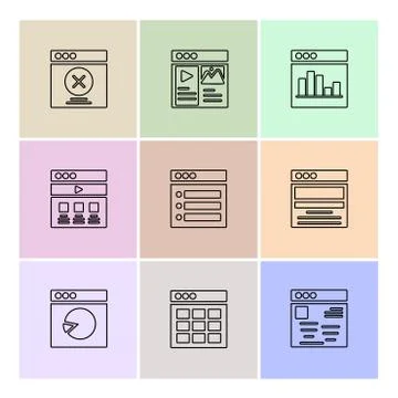 Website , web , user interface , web app , eps icons set vector 스톡 일러스트