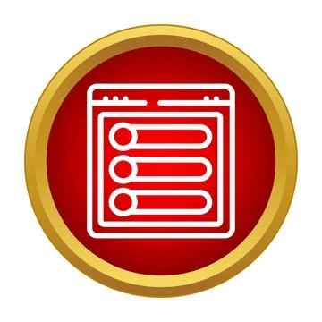 Website webpage search result displaying a list icon Stockillustratie