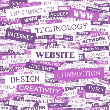 WEBSITE WEBSITE. Word cloud concept illustration. Wordcloud collage. Copyr... 写真素材