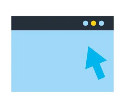 Website window click arrow digital 스톡 일러스트