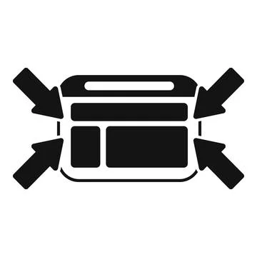 Website window minimizing content vector icon Stock Illustration
