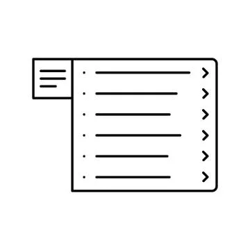 Website wireframe. Menu line icon. Web page user interface Stock Illustration