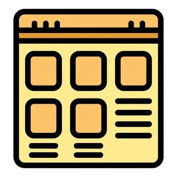 Website wireframe showing template structure for user interface design 库存插图