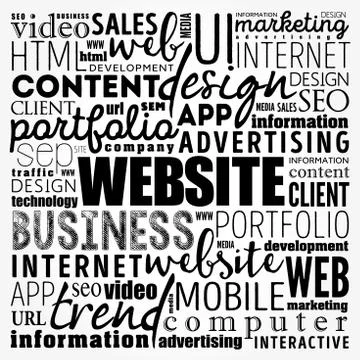 WEBSITE word cloud collage, business concept background Stock Illustration
