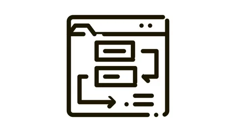 Website working process steps Icon Animation Stock Footage 145755676