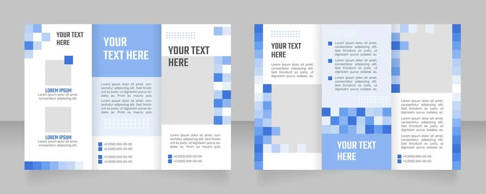 Websites creation and programming trifold brochure template design Illustrazione stock