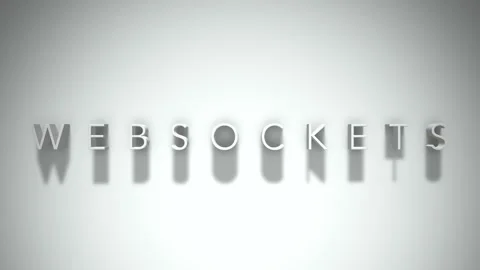 Websockets 3D title animation with shadows on a white background Vídeos de archivo 296936432