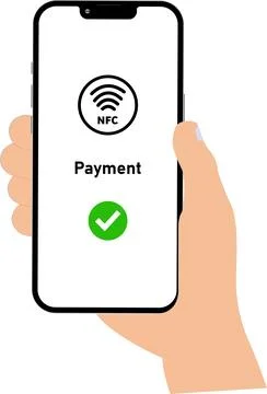 WebTap to pay in Mobile, NFC payment icon, Contactless payment, Phone wirel.. Stock Illustration