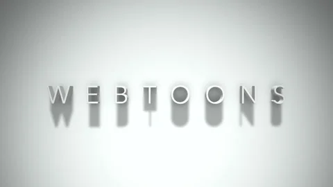 Webtoons 3D title animation with shadows on a white background Stock Footage 297390091