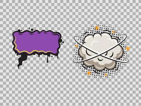 WebVector comic speech bubbles set explosion comic set 스톡 일러스트
