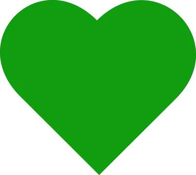 WebVector illustration of a single green heart Stock Illustration