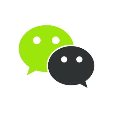 WeChat Web icon comments color. Green icon Vector illustration Stock Illustration