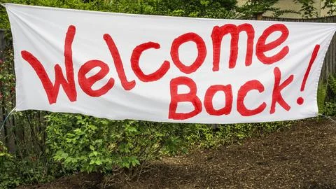 Wecome Back Banner Fotos Stock