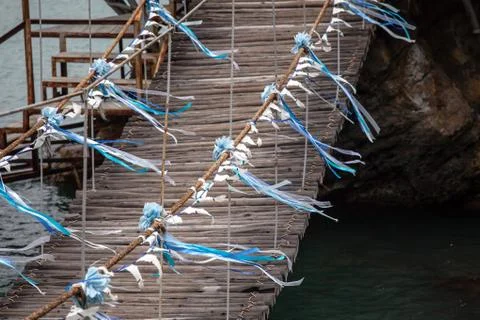 Wed decor bridge Stock Photos