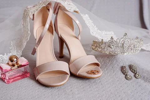 Wedding accessories of the bride Foto stock