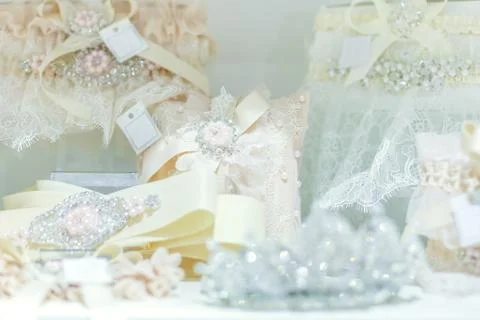 Wedding accessories close up Stock Photos