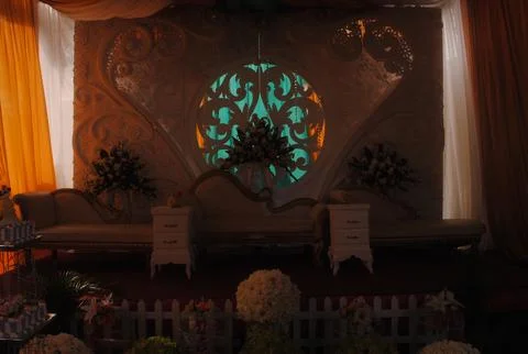 The wedding aisle in the dark Stock Photos