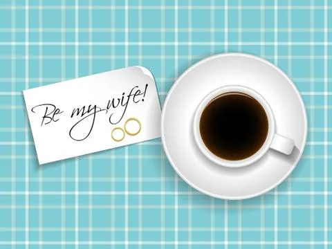 Wedding and cofee Stock Illustration