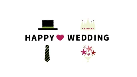 Wedding animation Stock Footage 311928123