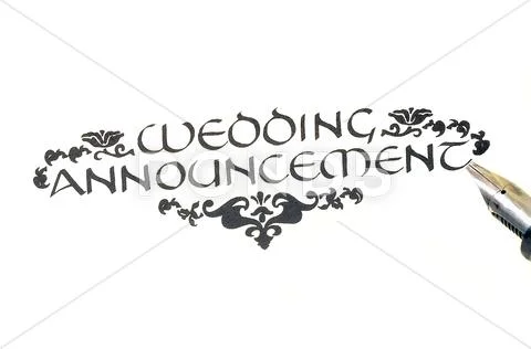Wedding Announcement [Calligraphy}