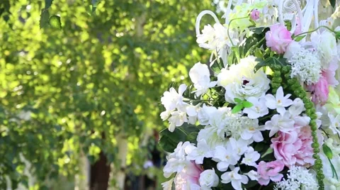 Wedding arch and decor Stockbeeldmateriaal 44387030