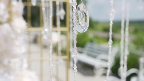 Wedding arch decor elements Stock Footage 163047886