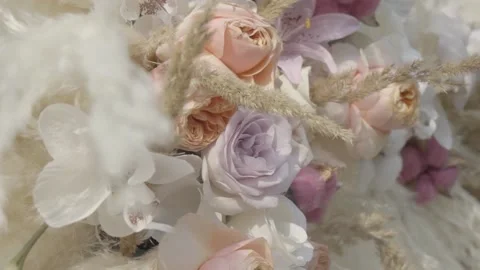 Wedding arch decoration close up Stock Footage 144212746
