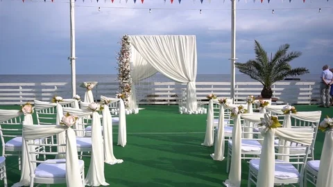 The wedding arch Stock Footage 102892172