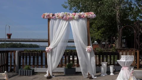 Wedding arch. Stock Footage 116350349