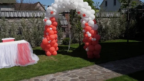 Wedding arch. Stock Footage 116350380