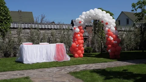 Wedding arch. Stock Footage 116350388