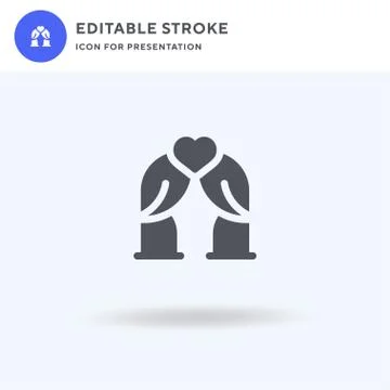 Wedding Arch icon vector, filled flat sign, solid pictogram isolated on white 스톡 일러스트