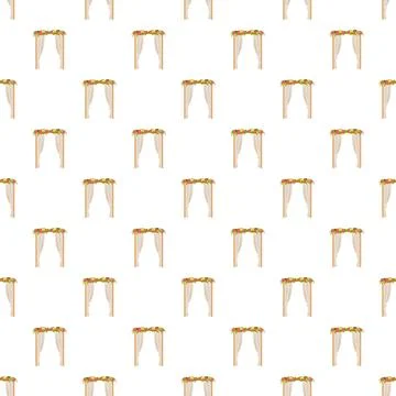 Wedding arch pattern for ceremony and celebration background イラスト素材