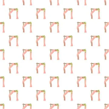 Wedding arch pattern creating a seamless background design Illustrazione stock