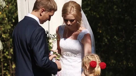 Wedding arch registration Stock Footage 60386089