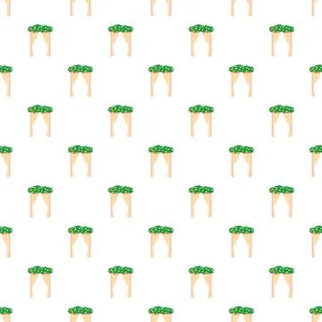 Wedding arch seamless pattern with green flowers Stock Illustration