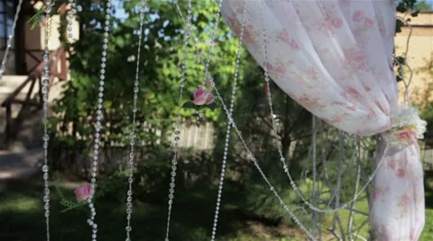 Wedding Arch on-site ceremony Stock Footage 66704829