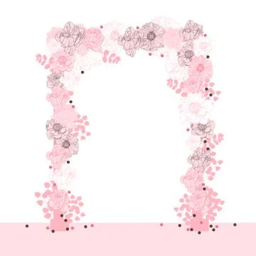 Wedding arch. Vector illustration. Stock Illustration
